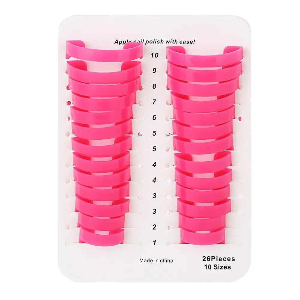 Spill-Proof Nail Polish Protector for Fingers, Nail Polish Protector 26PCS/kit Manicure Stencils Holder for Nails Art Painting Peaceful Pleasures Health and Wellness 1 set
