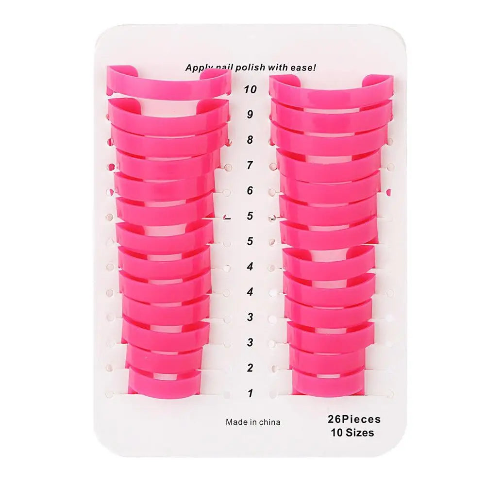26-Piece Nail Polish Protector Set – Spill-Proof Manicure Stencils
