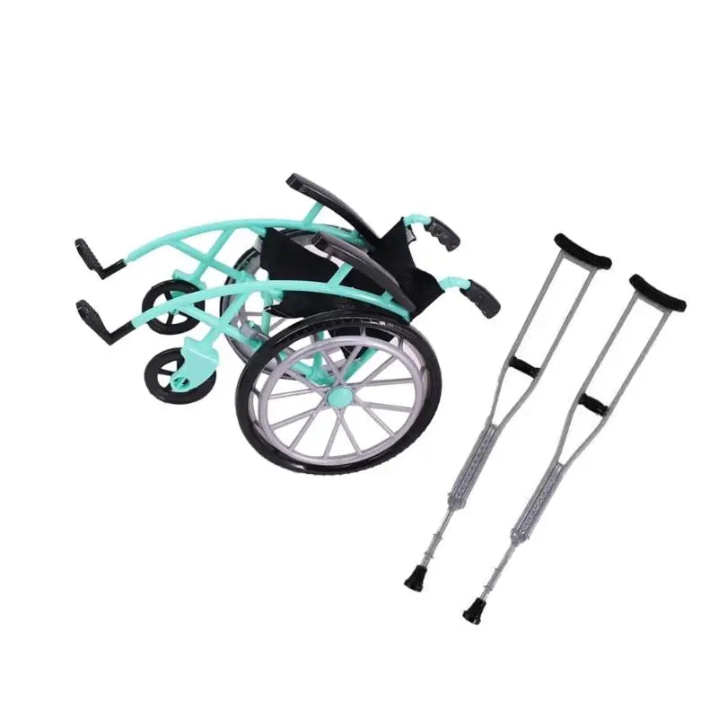 Foldable Wheelchair & Crutches Pretend Play Set – 3 Pcs
