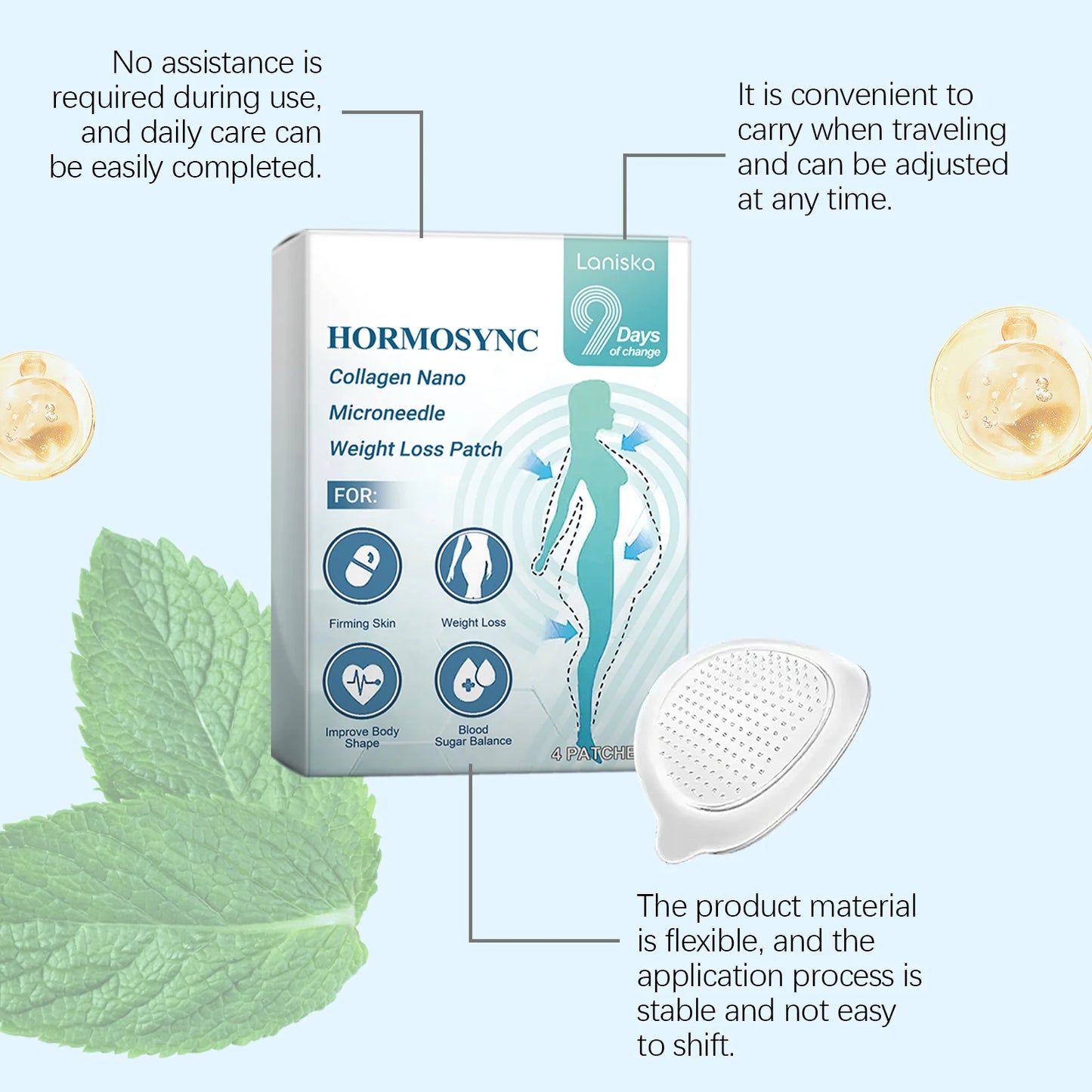 0.2mm Nano Microneedle Body Patch – Hydrating & Firming Women