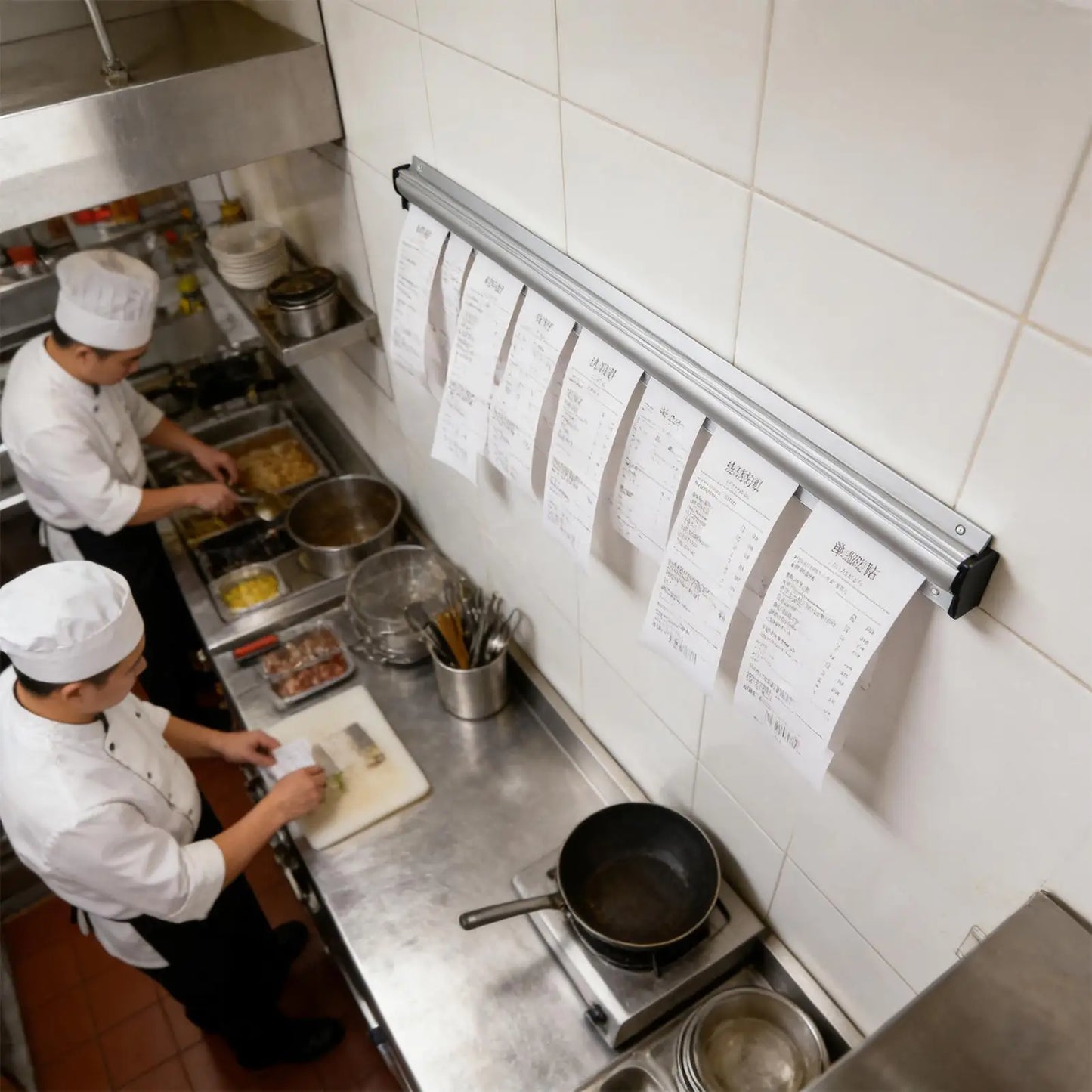 Wall-Mounted Order Ticket Holder | No-Drill Restaurant Rack