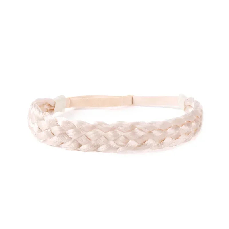 3pcs Elastic Hair Bands For Women and Girls, 3.5cm Wide Synthetic Wig, Stretch Bohemian Plait Braids Headbands, Hair Accessories Peaceful Pleasures Health and Wellness Pink