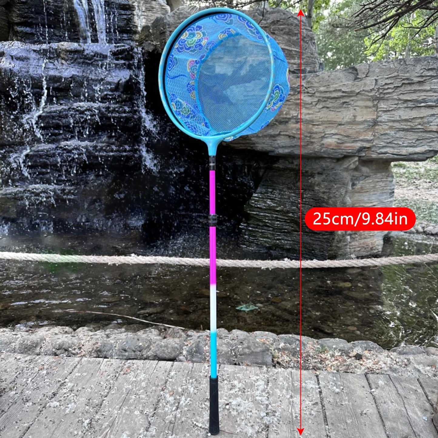 Portable Fishing Landing Net Convenient to Operate Powerful Design Outdoor Tools Suitable for Fishing on Boat River Peaceful Pleasures Health and Wellness