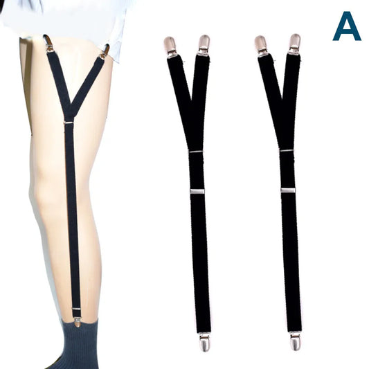 Fashion Men Shirt Stays Garter Suspenders Holder Elastic Y Shape Adjustable Uniform Locking Clamp Braces Shirts Garters Peaceful Pleasures Health and Wellness