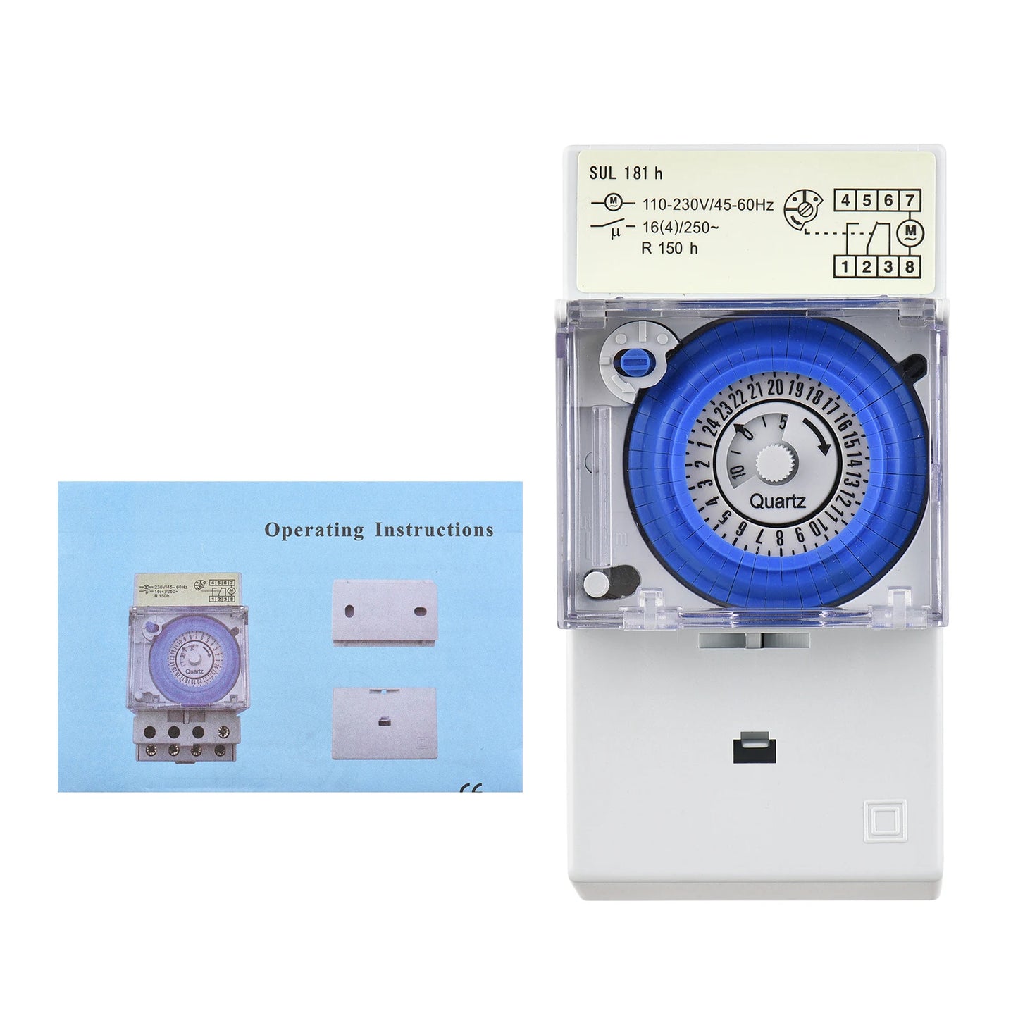 Mechanical 24 Hours Timer Switch DC 12V 30 Minutes Interval 48 Times