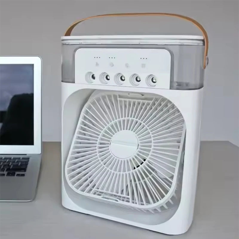 High quality Household Cooling Fan USB Rechargeable Head Adjustable Air Cooling Fan Water Cooled Air Conditioning Peaceful Pleasures Health and Wellness