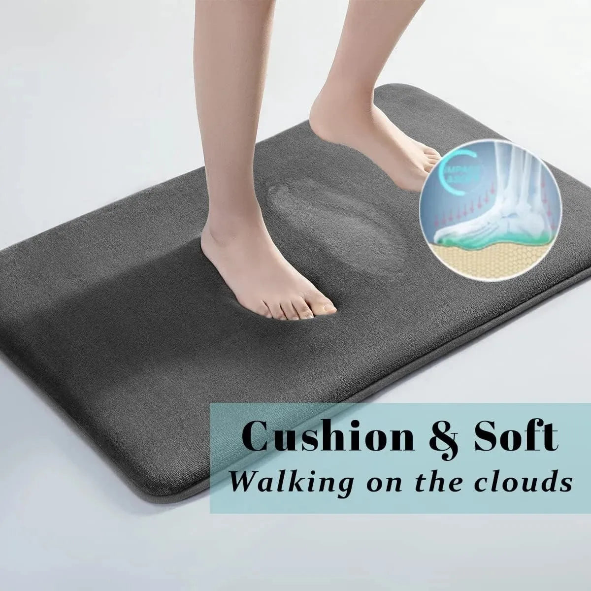 Memory Foam Bath Mat – Non-Slip, Soft & Absorbent Rug