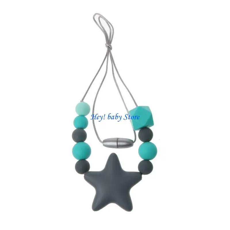 Silicone Teething Necklace | Sensory Chewing Pendant for Babies