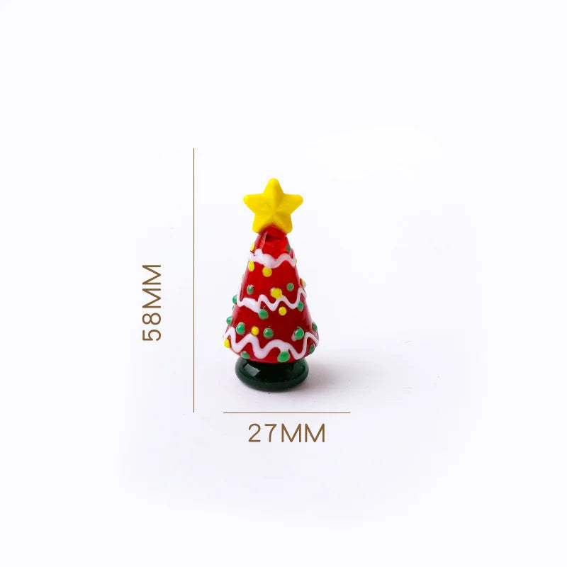 Glass Crystals Christmas Tree Figurine Statue Table Ornaments Christmas Tree Miniature Mini Handmade Crystals Ornaments decor Peaceful Pleasures Health and Wellness SD01010
