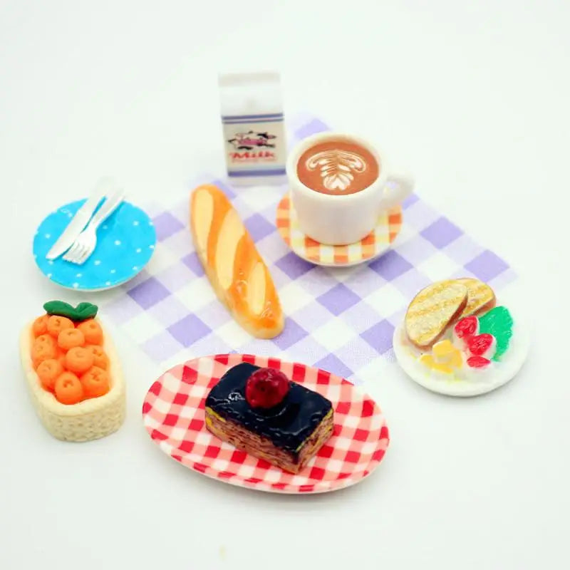 Dollhouse Miniature Breakfast Food Set – Dim Sum Bread Jam