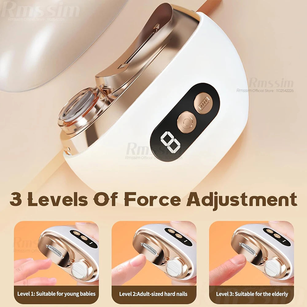 Upgraded 3 in 1 Multi-functional Electric Nail Trimmer 3 Speed Control Automatic Polished Trimmer Nail Clipper with LED Lighting Peaceful Pleasures Health and Wellness