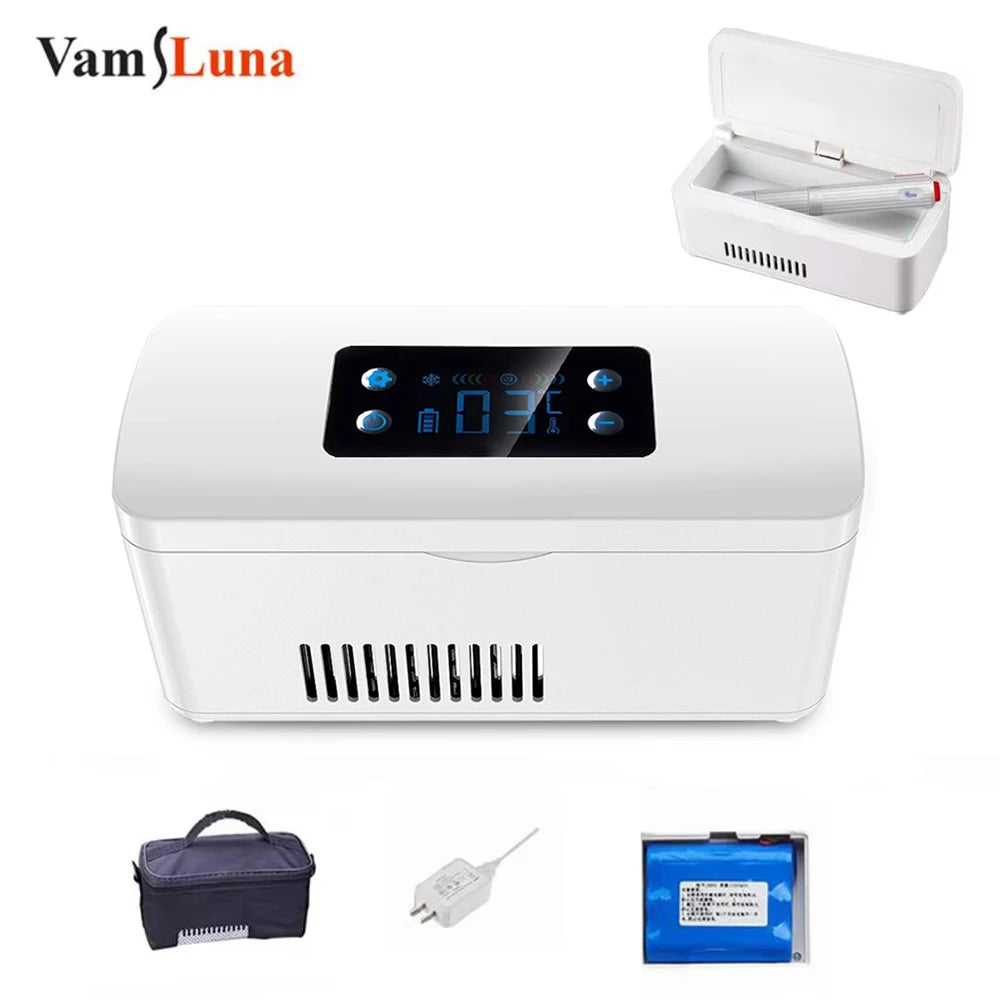 Portable Insulin Cooler 2-8°C LCD Mini Medicine Refrigerator