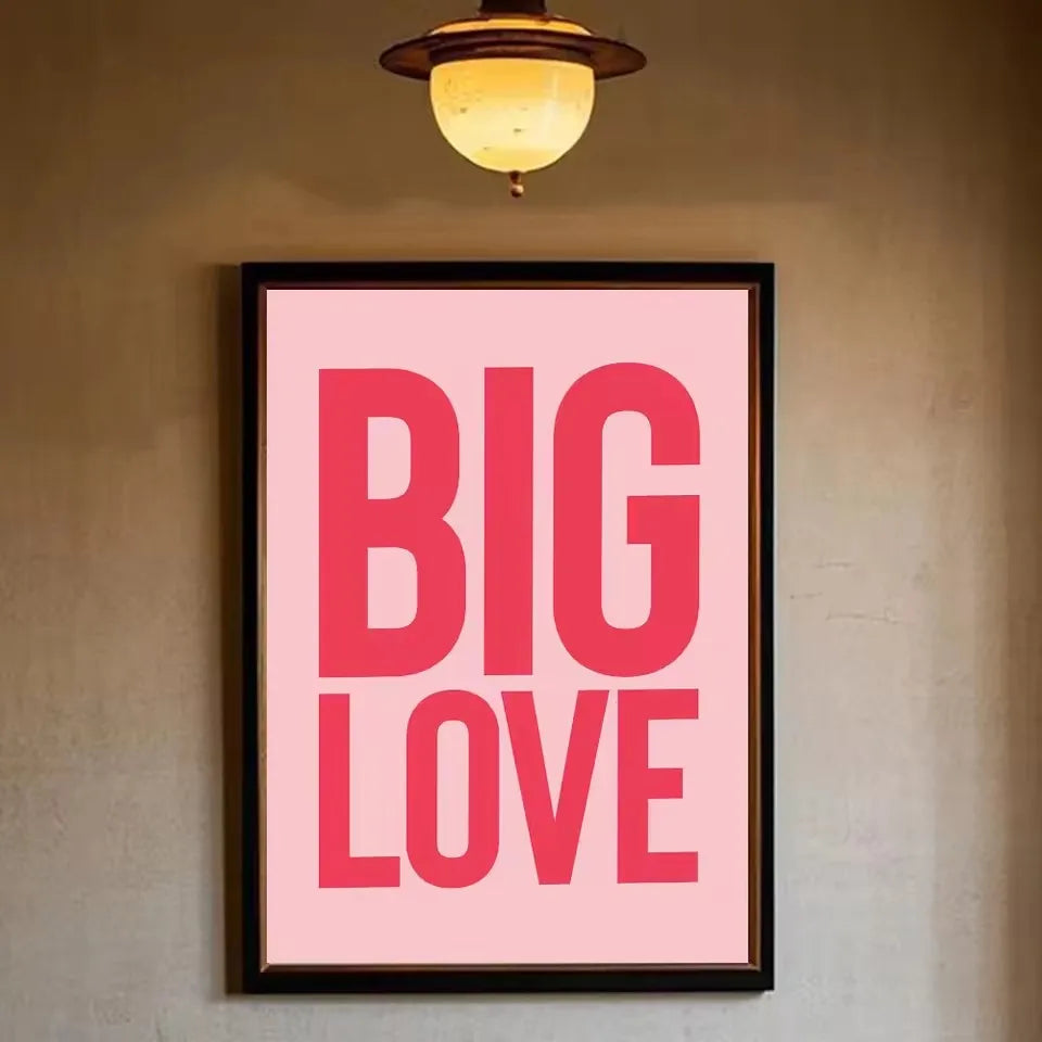 1 Piece Frameless Red Love Heart How Lucky Are We Poster Canvas Painting Modern Print Wall Art Bedroom Home Decor Valentine Gift Peaceful Pleasures Health and Wellness ZLH2849 80x120cm No Frame
