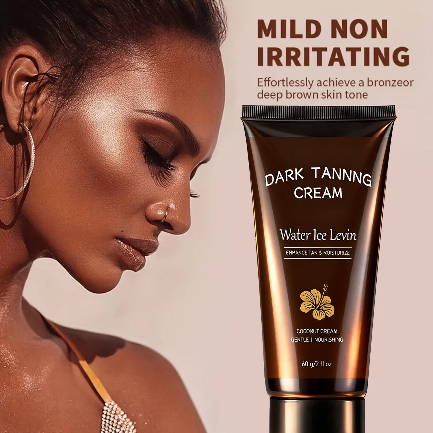 Collagen Coconut Self Tanning Cream – Dark Glow, 60g