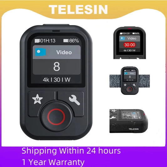 TELESIN Waterproof Bluetooth Remote Control for GoPro Hero13 12 11 10 9 8 Max With Wrist Strap for Action Camera Accessories Peaceful Pleasures Health and Wellness