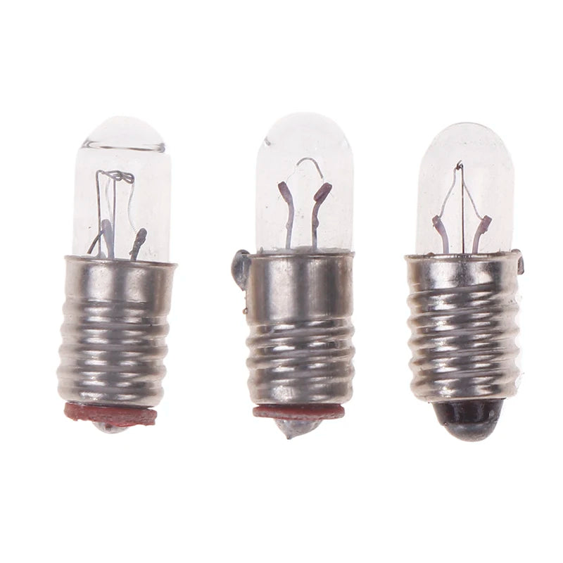 10Pcs/Lot Mini Indicator Light Bulb E5 Screw Mouth Miniature Lamp Light Bulb 6.3V 12V 24V 0.1A Small Bulb Signal Lamp Bead Peaceful Pleasures Health and Wellness