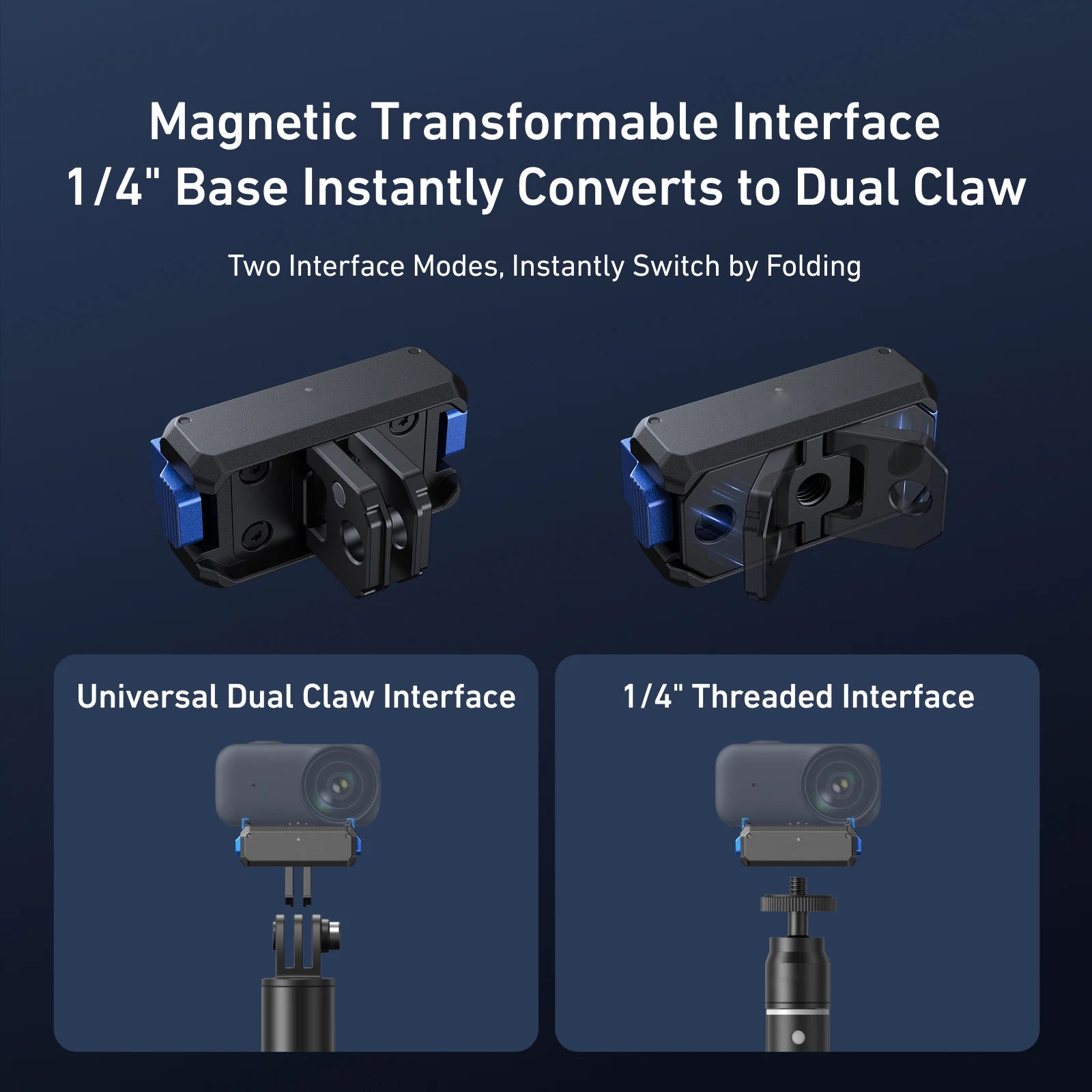 Portable Magnetic Mount Charging Base Foldable Adapter Bracket Quick Release For DJI OSMO Nano Camera Quick Mount Peaceful Pleasures Health and Wellness