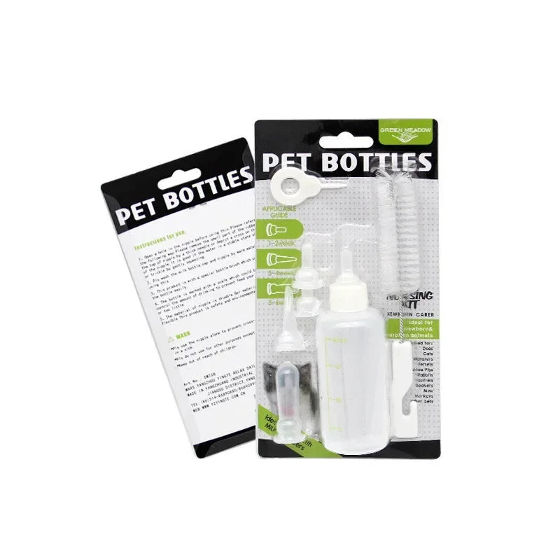 Puppy & Kitten Nursing Bottle Set with Cleaning Brush