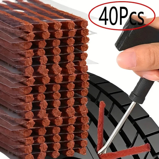 Universal Car Bike Motorcycle Tire Repair Tubeless Puncture Fix W Peaceful Pleasures Health and Wellness 40PCS