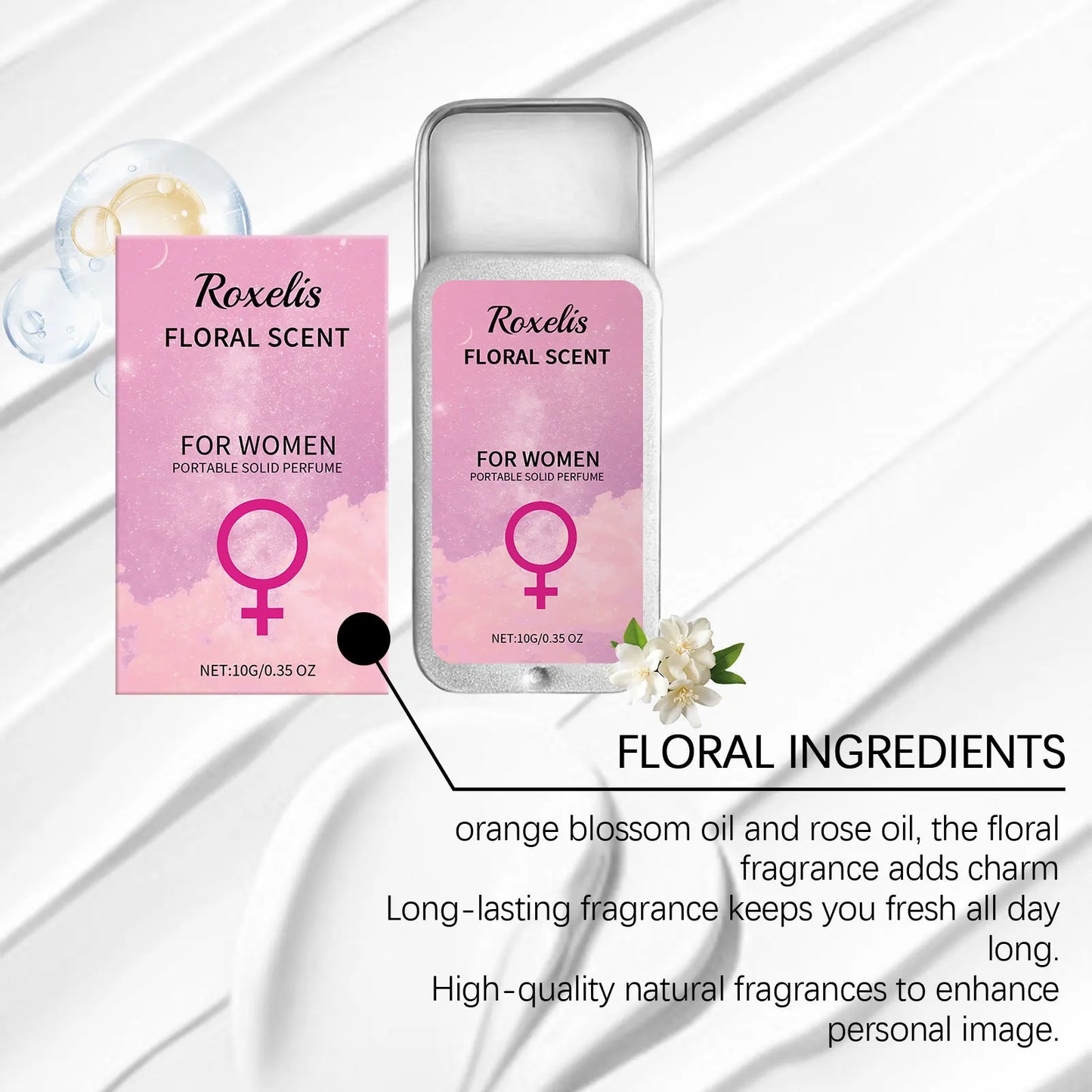 OceAura Pheromone Solid Fragrance Balm – Floral Scent 10g