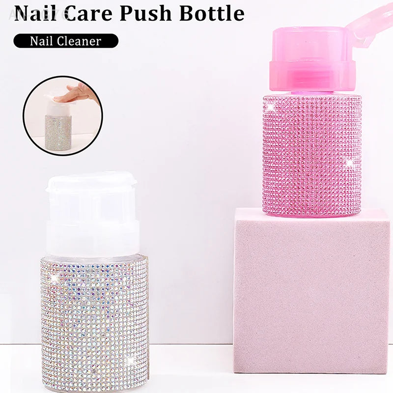 Diamond Press Pump Refillable Bottle | Nail Polish Remover Tool