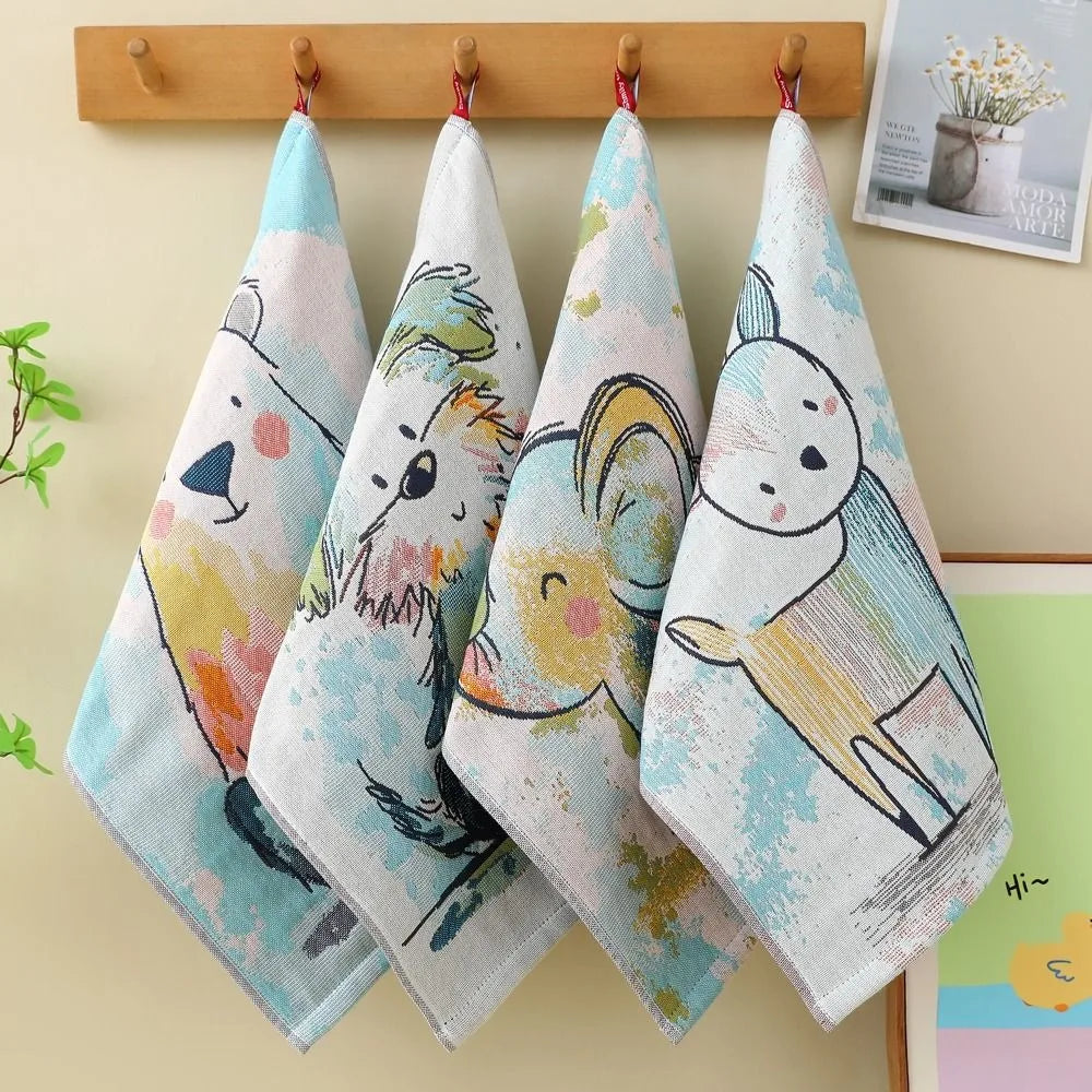New 34x40cm Large Hand Towel Quick Dry 4 Layer Cotton Gauze Kitchen Towel Decorative Pure Cotton Dish Cloth Home Restaurant Peaceful Pleasures Health and Wellness