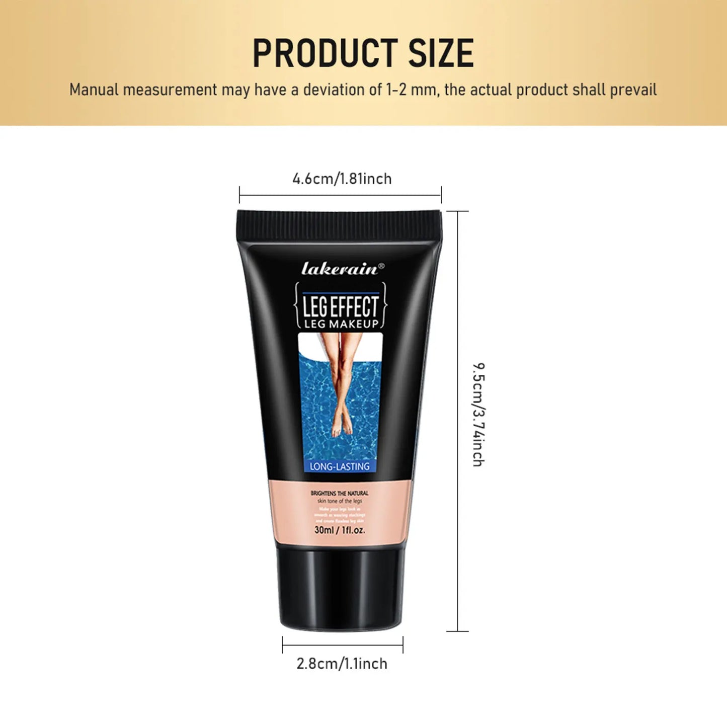 Leg Makeup Lotion Medium Shade Waterproof Non Transfer Easy Application Leg Foundation Cover Scars Varicose Vein Tattoo Flawless Peaceful Pleasures Health and Wellness