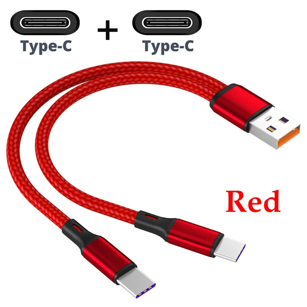 5A 2-in-1 Fast Charging Cable USB to Type-C & Micro USB 1.2m