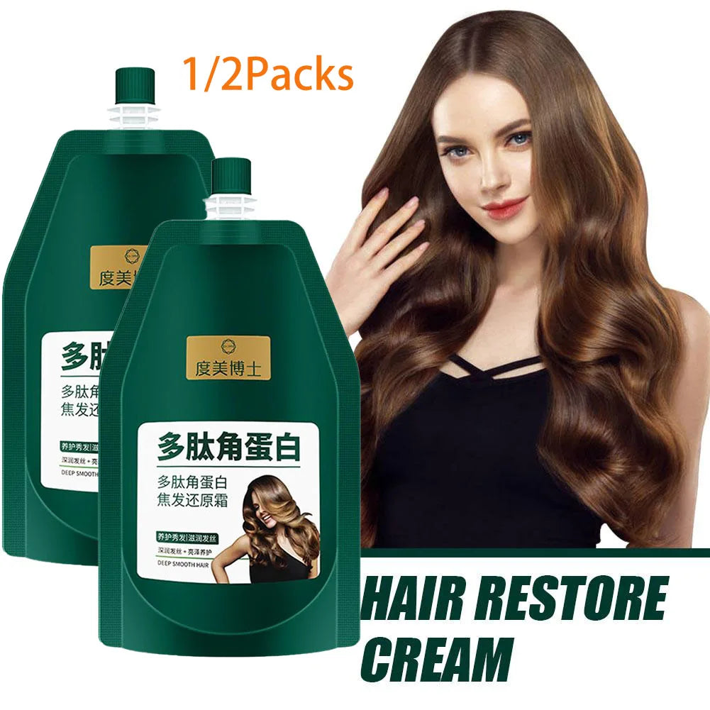 1/2pcs 250g Keratin Hair Mask Polypeptide Keratin Hair Restoring Cream Repair Dry Damaged Hair Treatment Burnt Hair Care Cream Peaceful Pleasures Health and Wellness