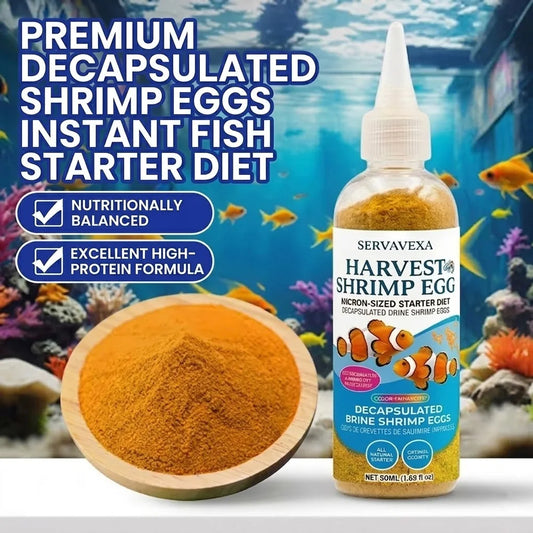 Color Enhancing Fish Food Brine Shrimp Egg Shell-free Nutritious Feed for Fancy Guppy Goldfish Fry Baby Fish Daily Health Diet Peaceful Pleasures Health and Wellness