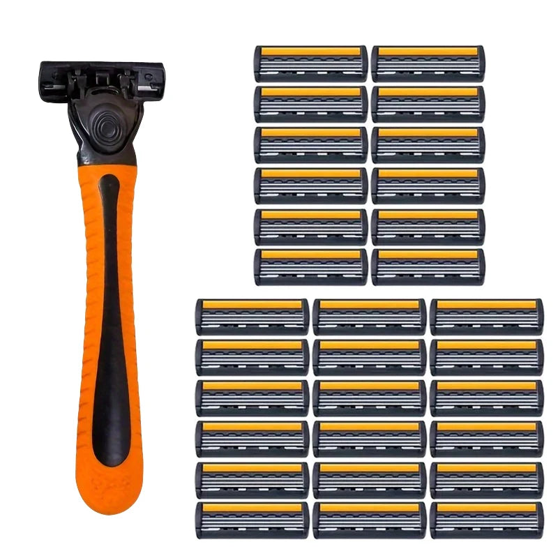 Men's 3-Blade Stainless Steel Manual Razor | Travel & Home