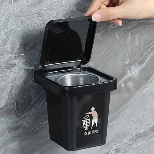 Wall-Mount Stainless Steel Ashtray with Lid & Ash Notch Wall-Mount Ashtray Peaceful Pleasures Health and Wellness