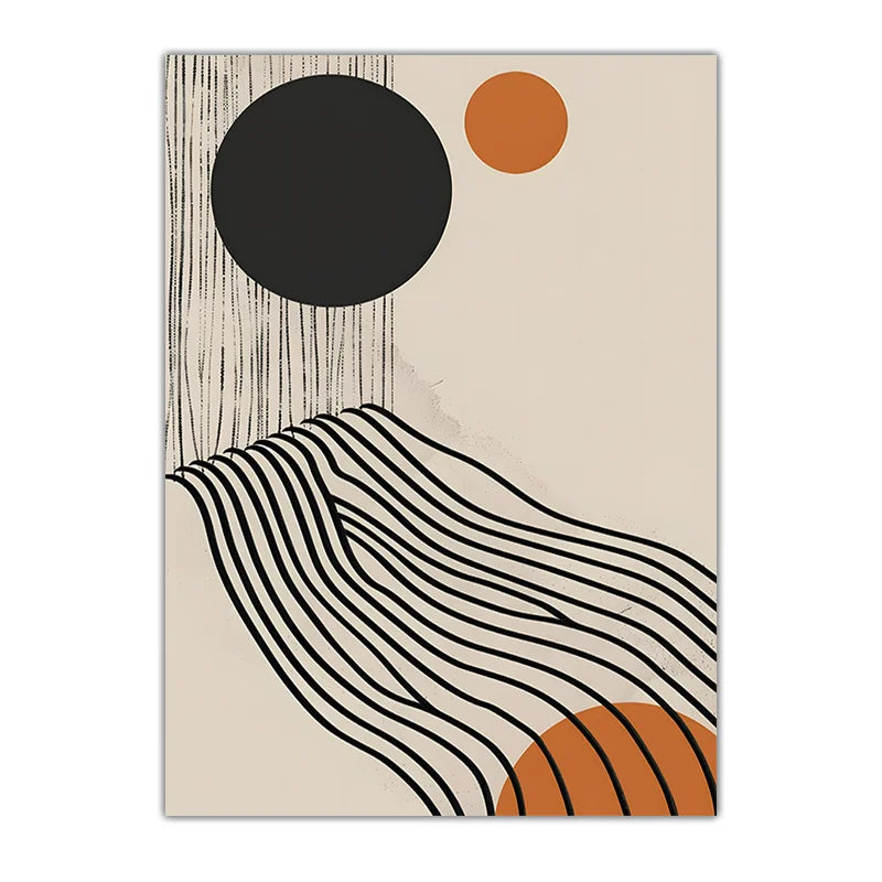 Abstract Geometric Canvas Wall Art | Modern Vintage Poster Print Canvas Wall Art Print Peaceful Pleasures Health and Wellness 03 50x70cm NoFrame China Mainland