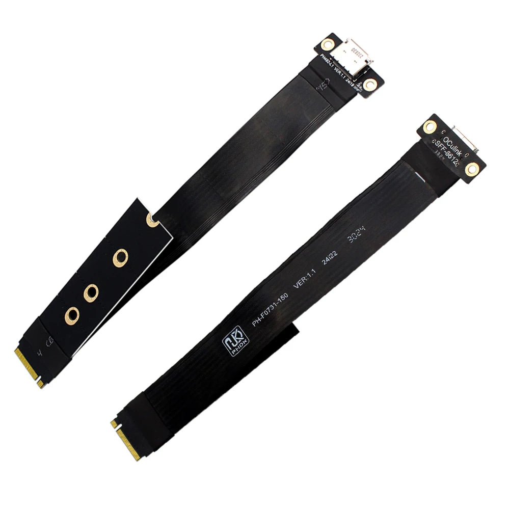 M.2 NVMe PCIE 4.0 To Oculink SFF-8611 SFF-8612 Female Adapter Cable Laptop External Graphics Card Extension Cable Peaceful Pleasures Health and Wellness