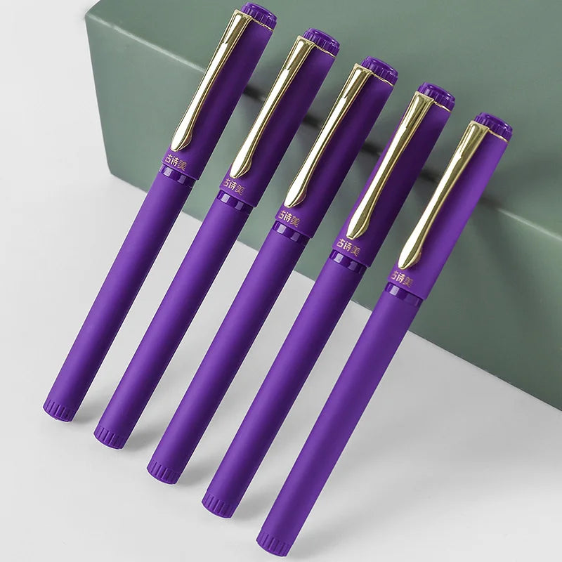 6-Pack Purple Gel Pens 0.7mm | Smooth Non-Erasable Ink