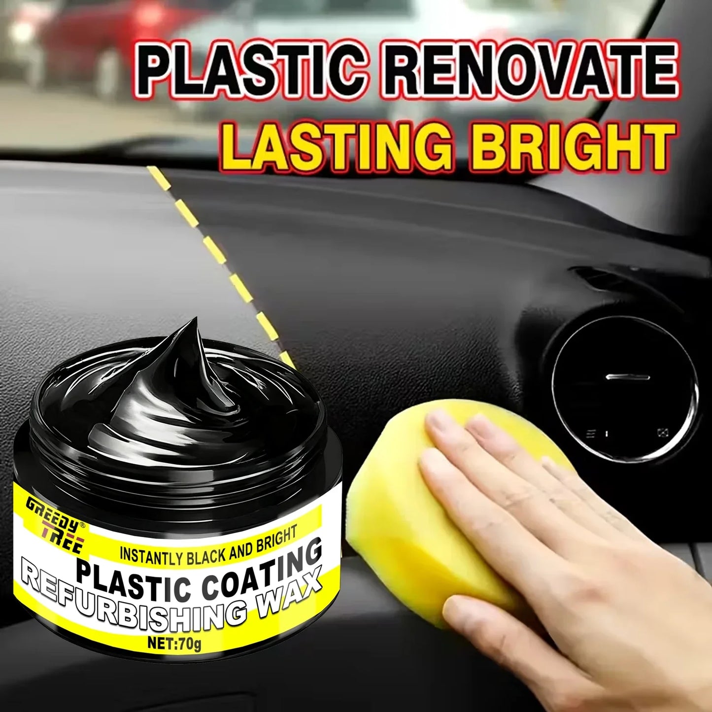 Car Plastic Restorer Cream – UV Protection & Shine | Trim & Bumpers