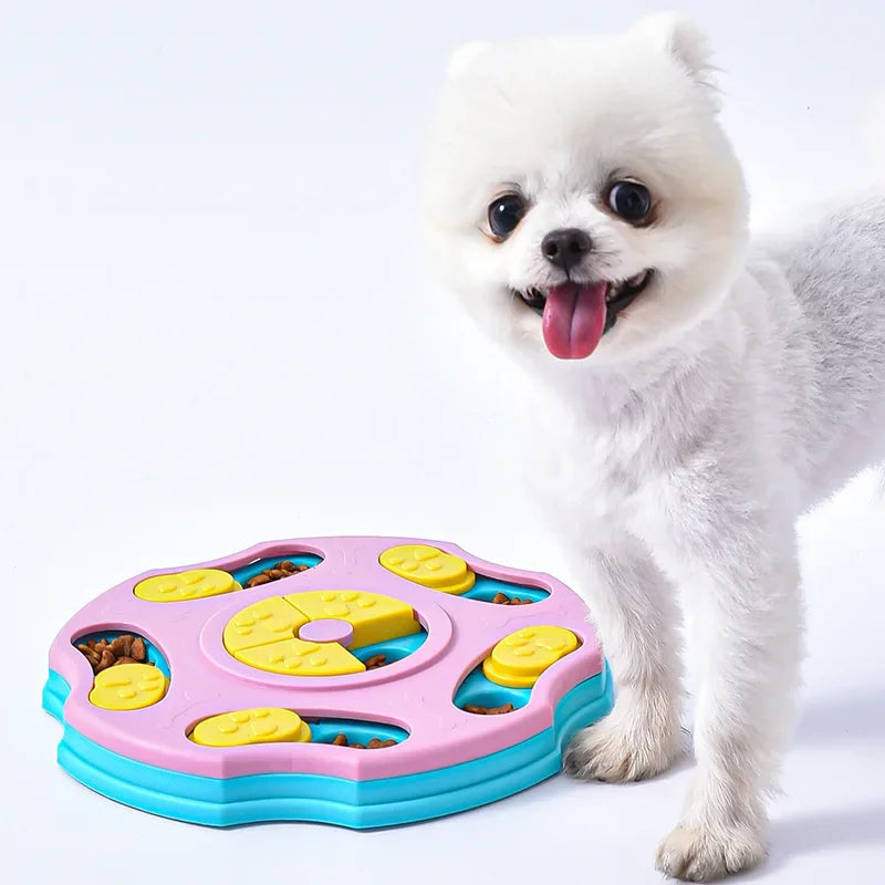 Dog Puzzle Toys Slow Feeder Interactive Increase Puppy IQ Food Dispenser Slowly Eating NonSlip Bowl Pet Cat Dogs Training Game Peaceful Pleasures Health and Wellness