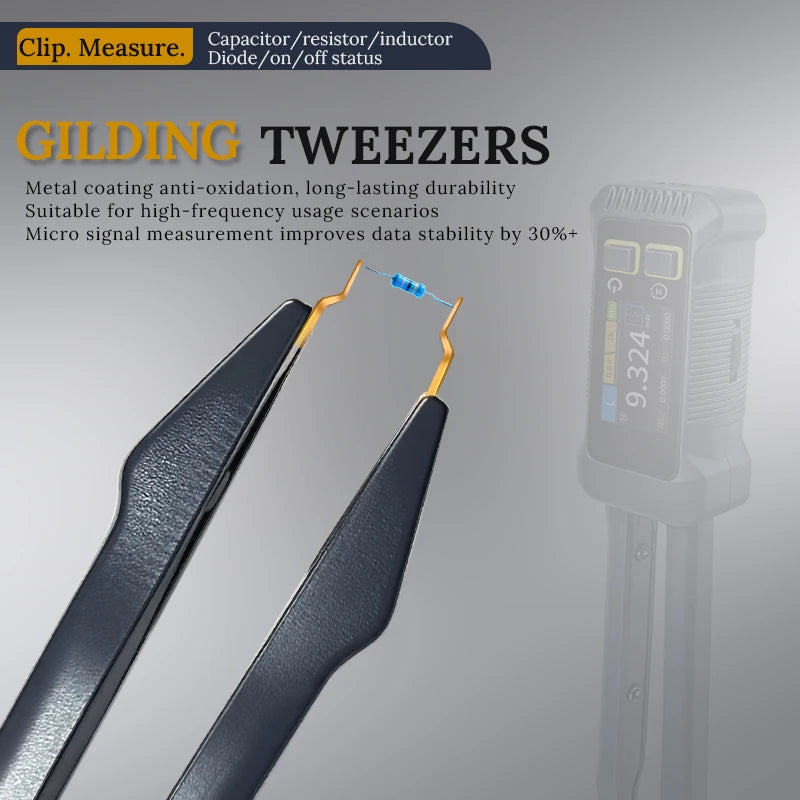 Digital Smart Tweezer LCR SMD ESR Tester Resistance Capacitance Inductance Continuity Diode Test Measurement Tools Peaceful Pleasures Health and Wellness
