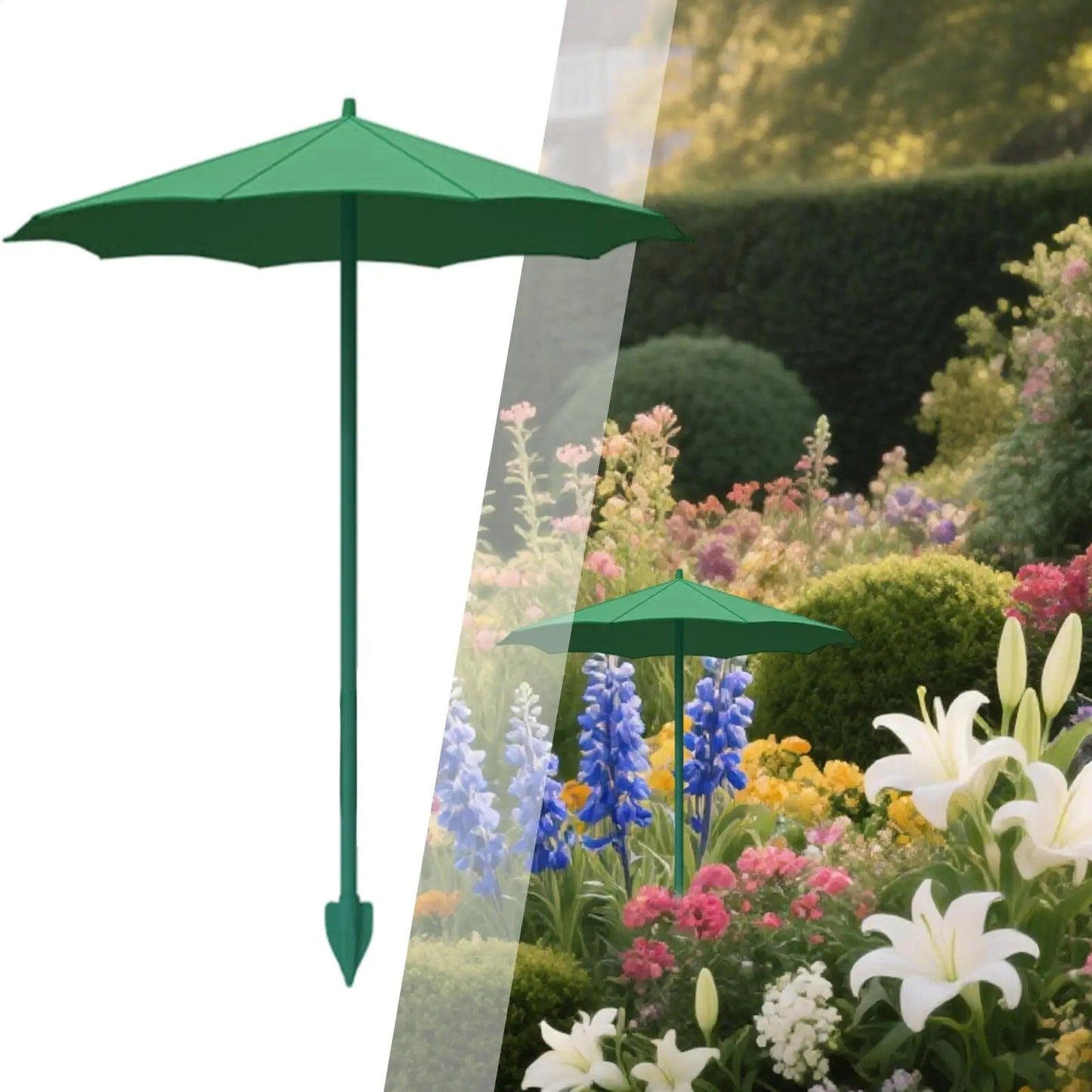 3-Pack Adjustable Garden Plant Umbrellas | UV Sun Shade Parasol