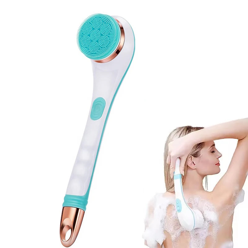 Multi-Function Long Handle Electric Silicone Soft Cleaning Home Use Massage Body Bath Brush Peaceful Pleasures Health and Wellness