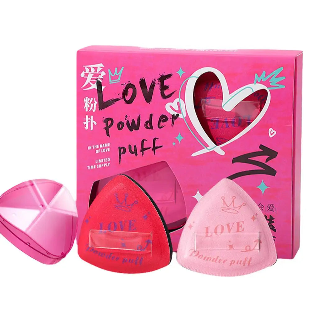 Dual-purpose Powder Puff & Beauty Blender Sponge Triangle Makeup Sponge For Face & Body, Flawless Finish Setting Powder Puff Set Peaceful Pleasures Health and Wellness 1 set