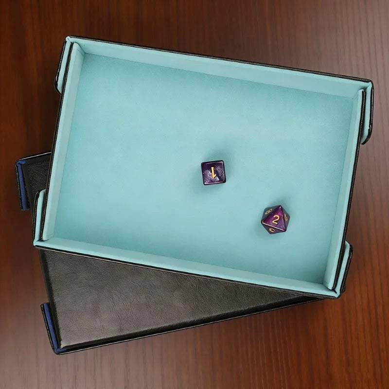 Magnetic PU Leather Dice Rolling & Storage Tray | D&D RPG Games