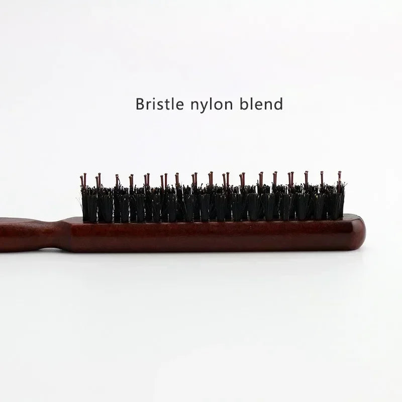 Boar Bristle Wood Teasing Comb | Hair Styling Tool