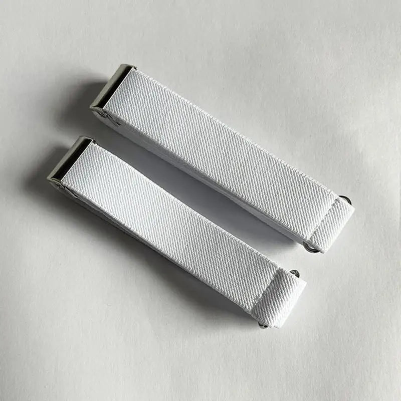 Shirt Sleeve Holder Arm Garter Elastic Anti Slip Strap for Men Women 2cm Wide Cufflink Alternative Formal Wear Accessory Peaceful Pleasures Health and Wellness white