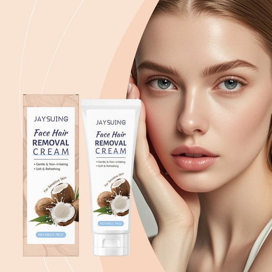 Jaysuing Coconut Facial Hair Removal Cream 50g | Hyaluronic Acid Facial Hair Removal Cream Oasis Select