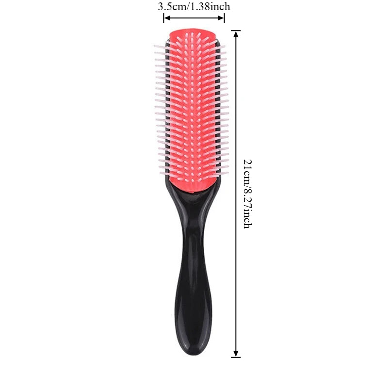‌5pcs 9-Rows Hair Detangler Brush - Scalp Massager for Straight, Curly, Wet Hair Comb Peaceful Pleasures Health and Wellness BK-L