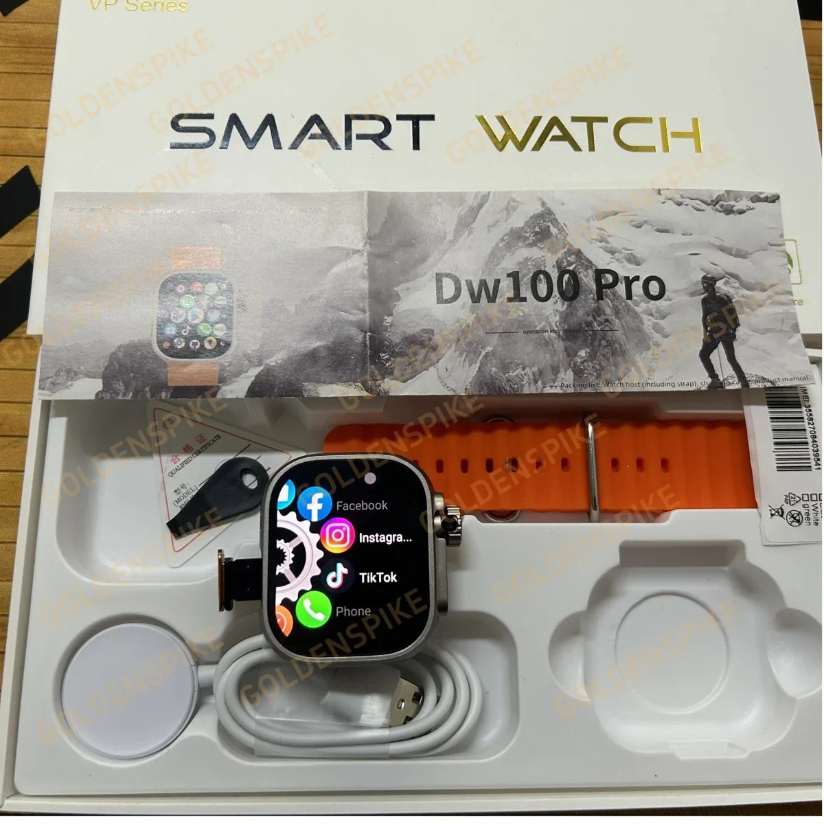 GOLDENSPIKE DW100 Pro 4G Android Smartwatch | AMOLED 128GB GPS