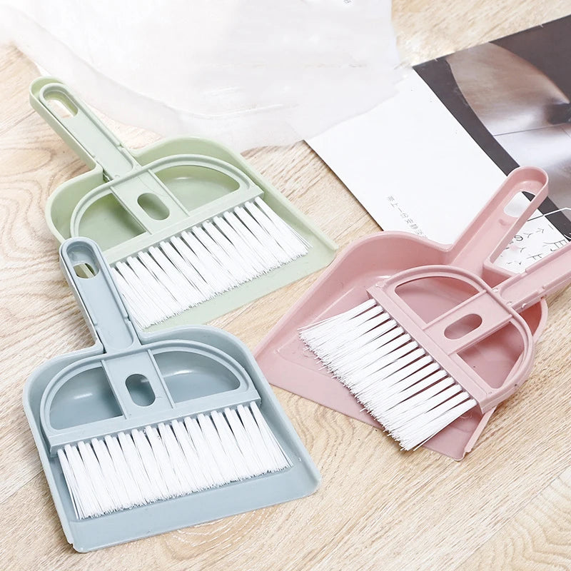 BOOTEELY A Suit Of Mini Small Broom On The Desktop Pets Home Keyboard Brush Plastic Shovel Brush Pet Cleaning Hanging Storage ﻿ Peaceful Pleasures Health and Wellness