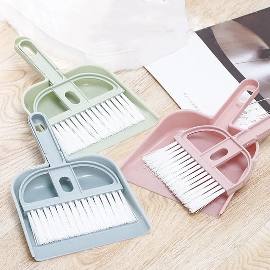 BOOTEELY A Suit Of Mini Small Broom On The Desktop Pets Home Keyboard Brush Plastic Shovel Brush Pet Cleaning Hanging Storage ﻿ Peaceful Pleasures Health and Wellness