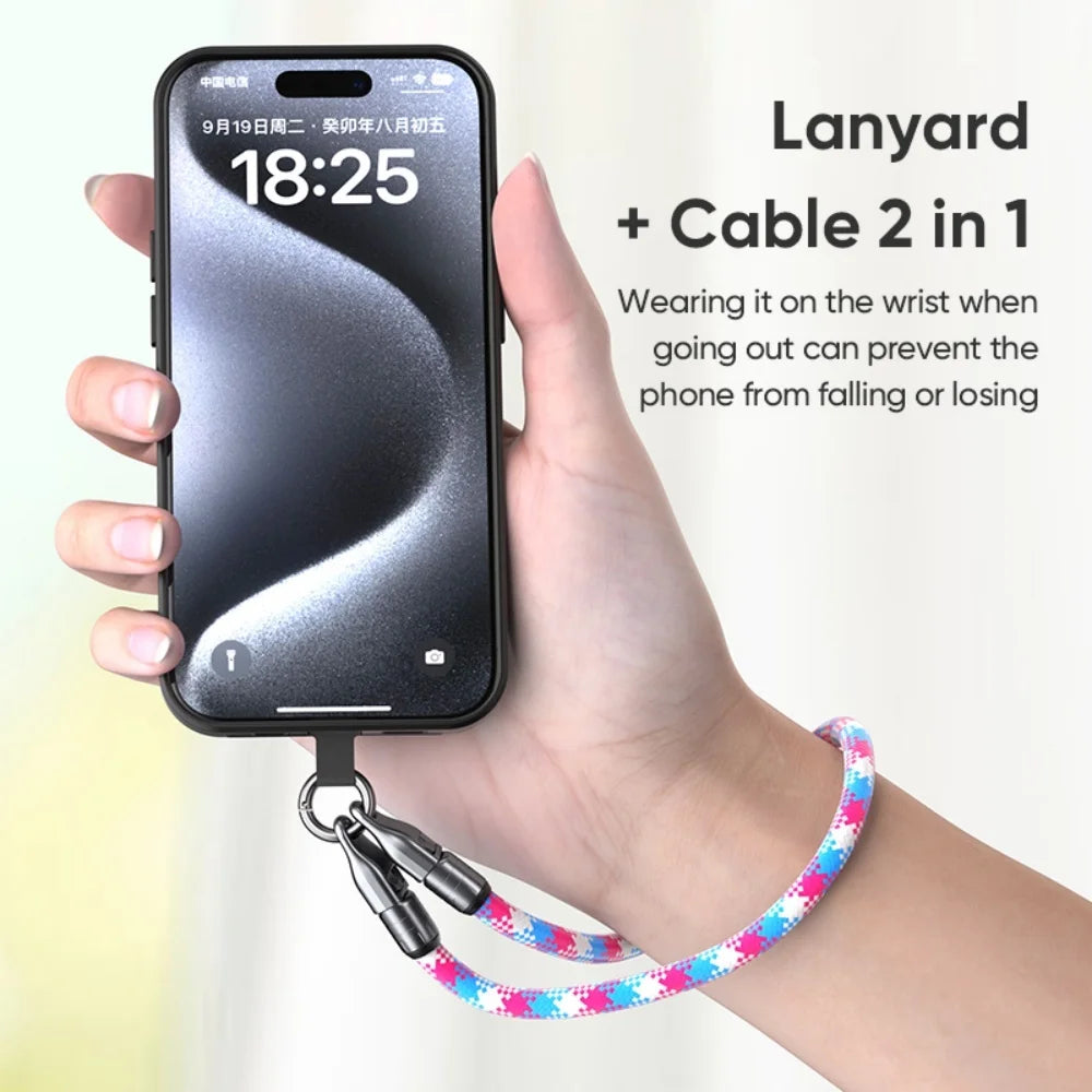 240W USB-C to USB-C Braided Fast Charging Cable PD3.1 & Lanyard